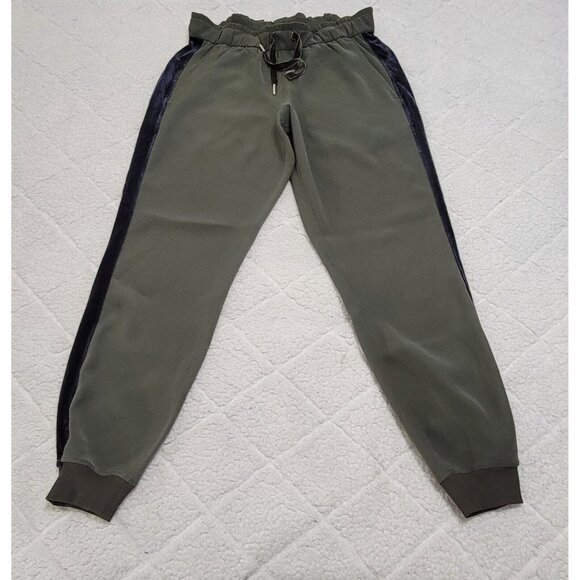 Lululemon Women's‎ Olive Green On the Fly Jogger Pants Velvet Trim Drawstring 6 - Picture 3 of 12
